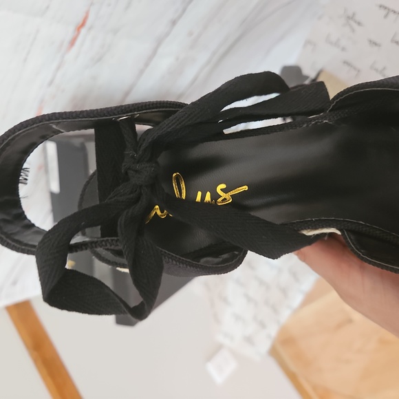 NWT Lulu's Esme Ankle Wrap Tie Espadrille Wedges - Picture 8 of 14